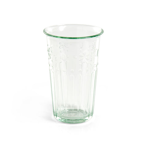 Clear Flower Drinking Glass