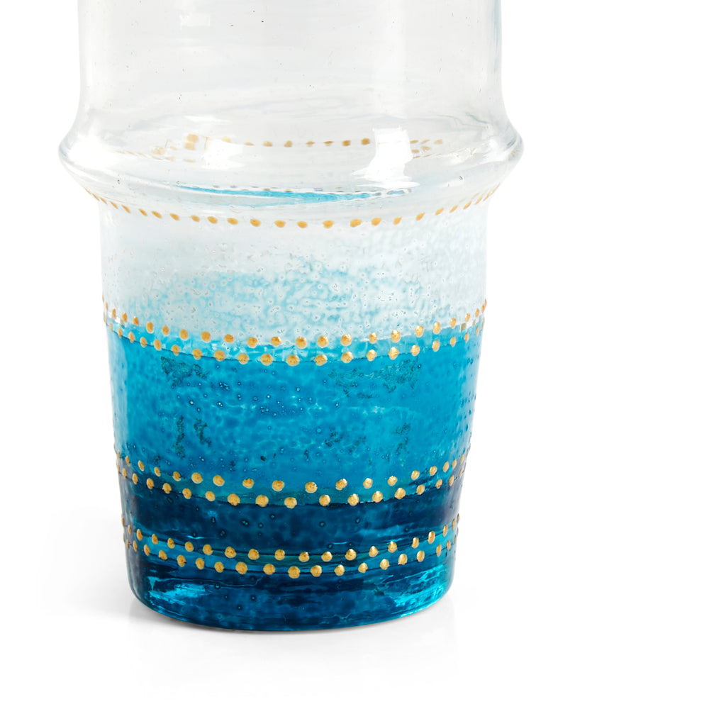 Small Glass Cup w/ Blue Base