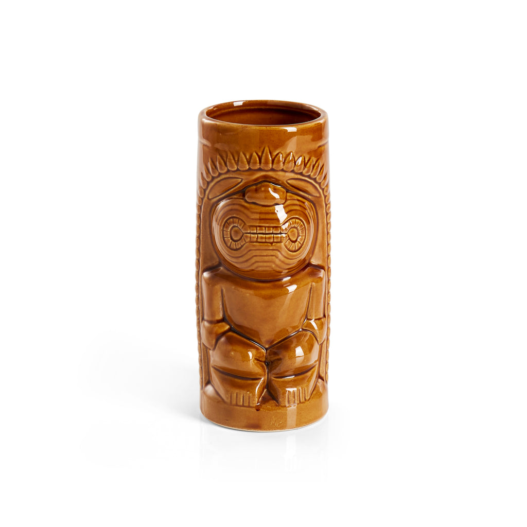 Brown Tiki Men Ceramic Cup Set