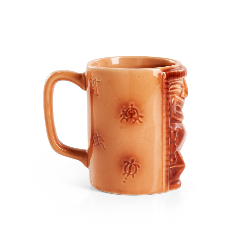 Brown Tiki Man Ceramic Mug