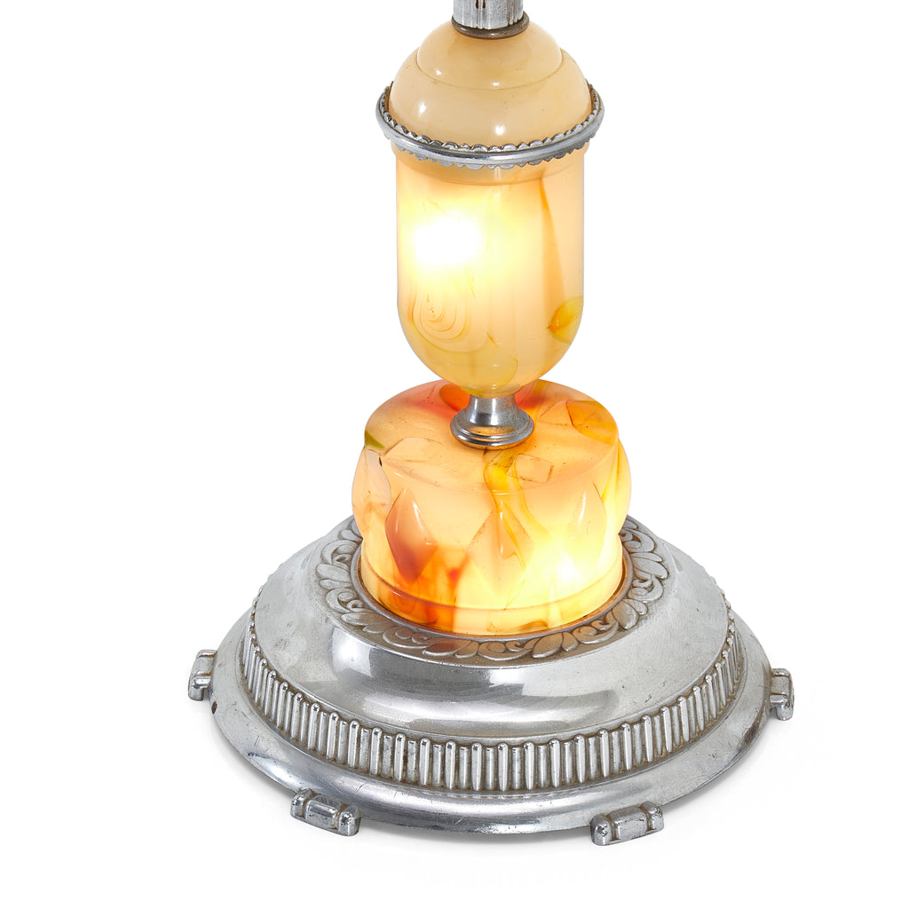 Silver Decorative Light-Up Standing Ashtray