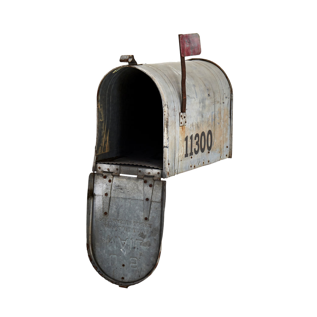 Silver Mailbox With Address Marks