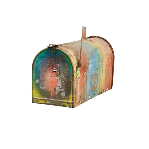 Rainbow Hippie Mailbox