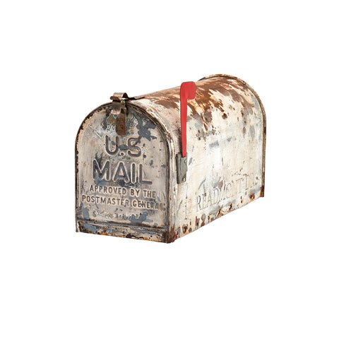 White Rusted Mailbox
