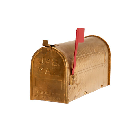 Gold Bronze Painted Mailbox