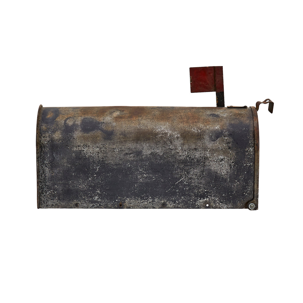 Black Speckled and Rusted Mailbox