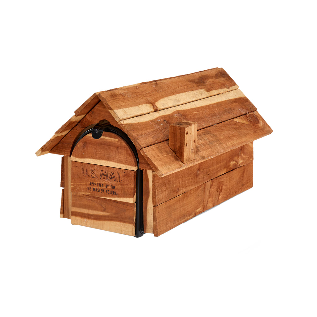 Wooden House Mailbox