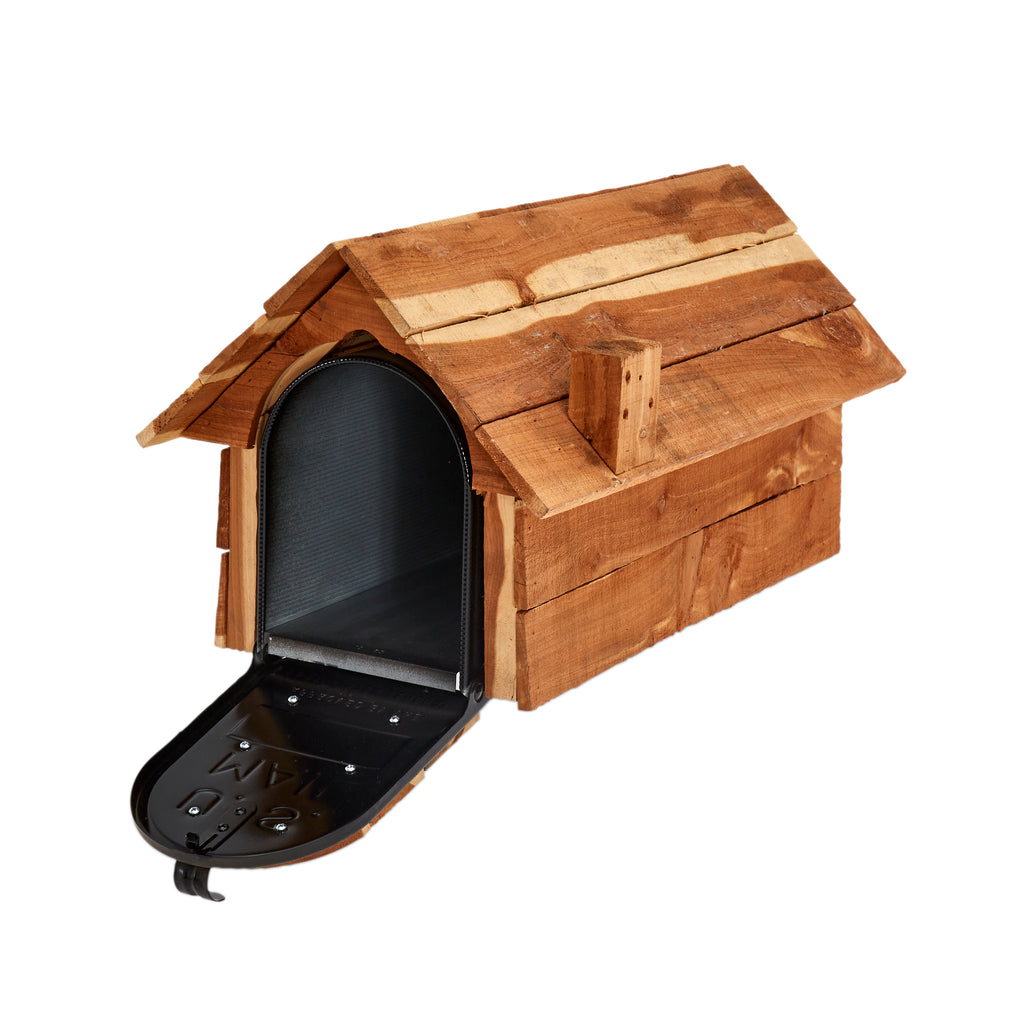 Wooden House Mailbox