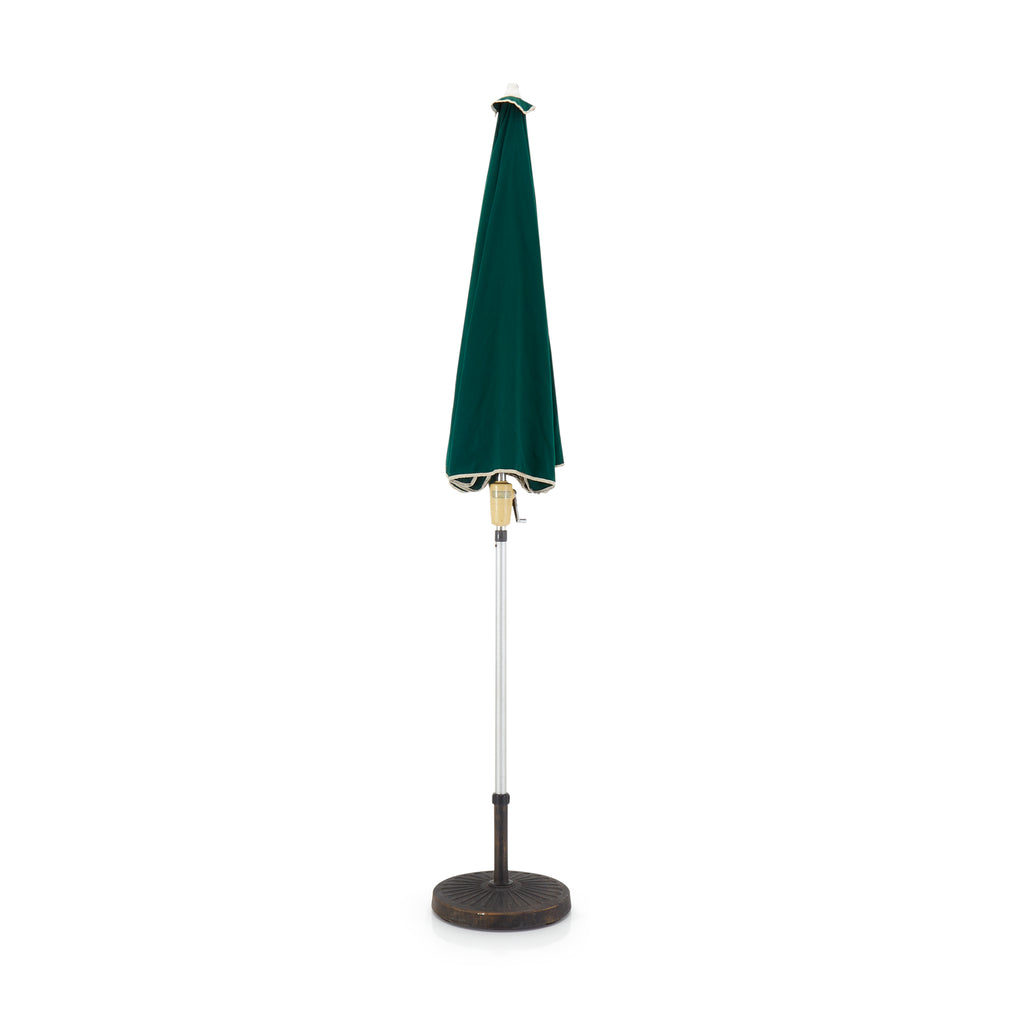 Green Umbrella with White Trim