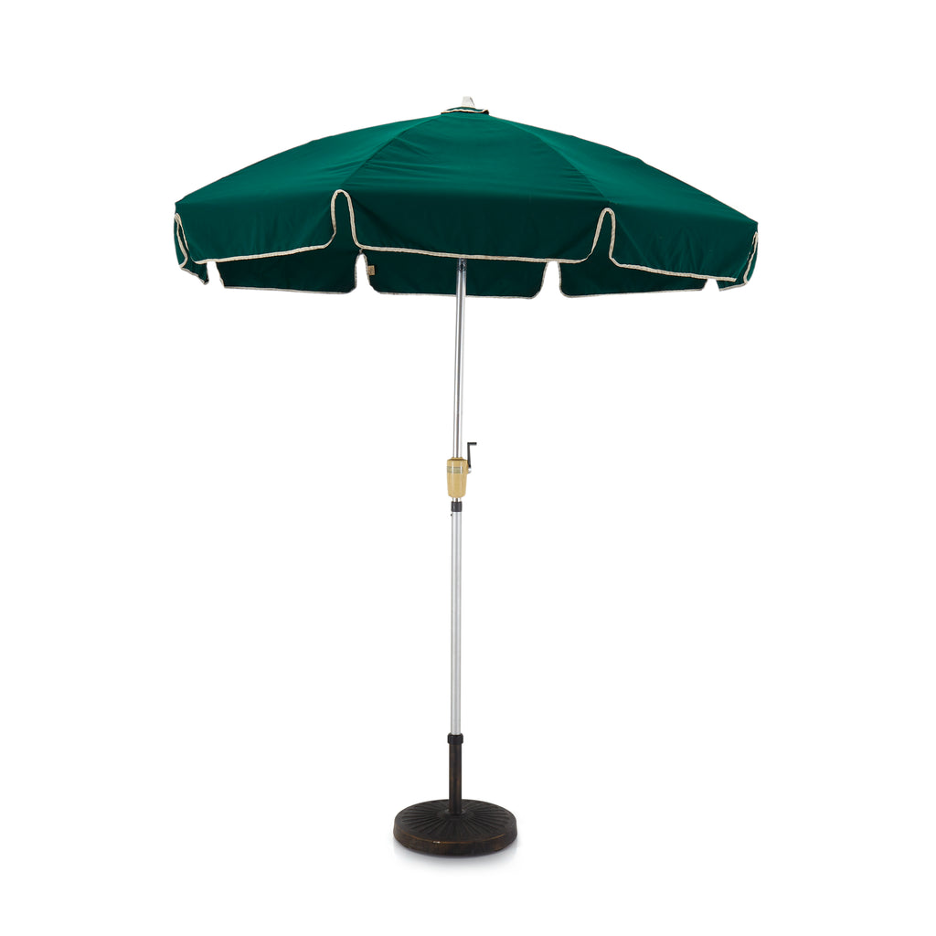 Green Umbrella with White Trim