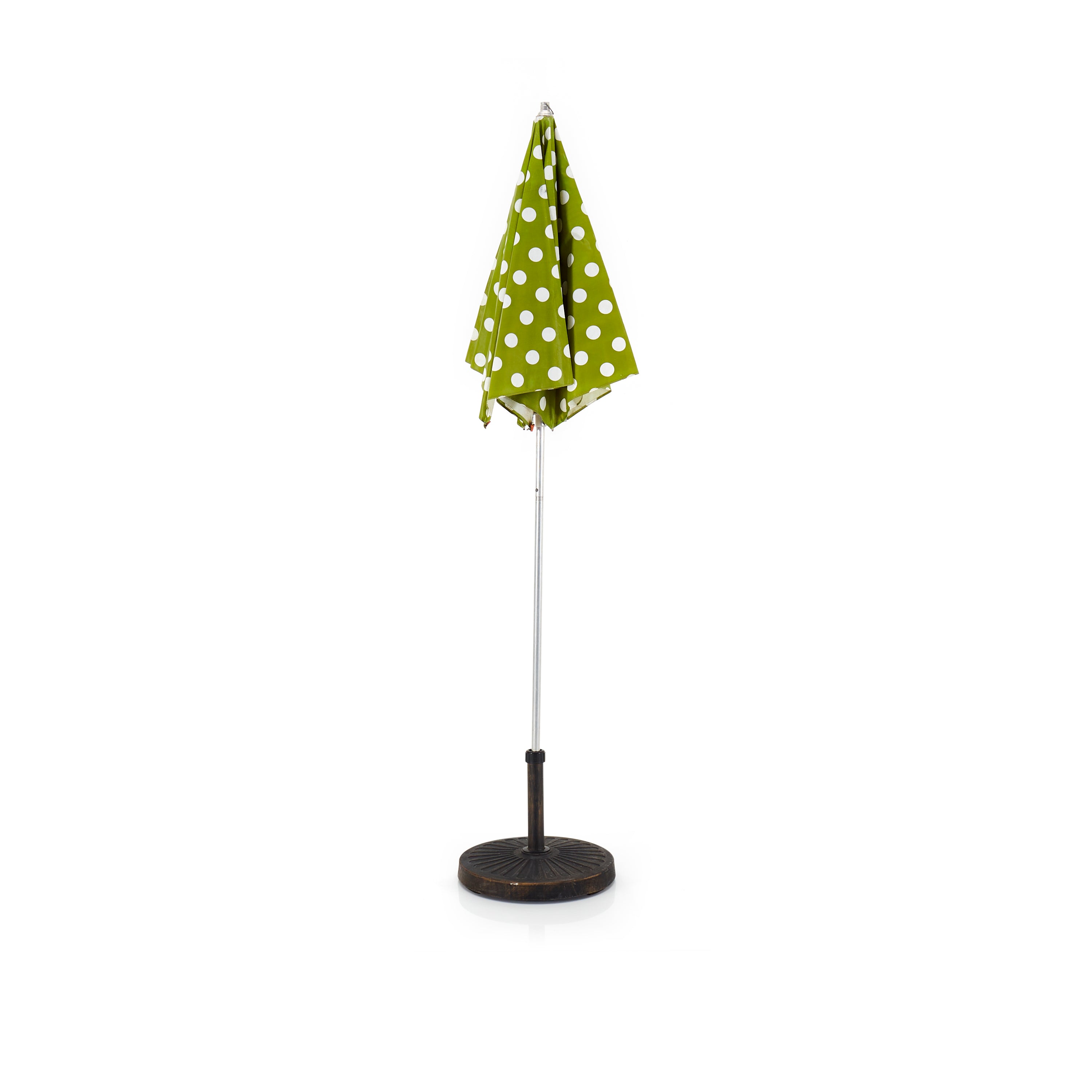 dot patio furniture umbrellas Green Polka Dot Patio Umbrella with Base