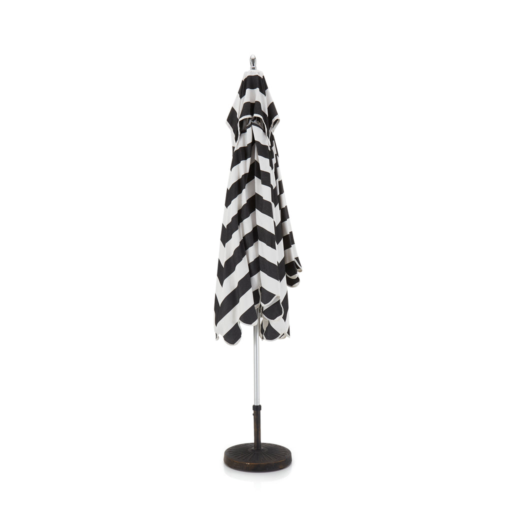 Black and White Umbrella with Stand