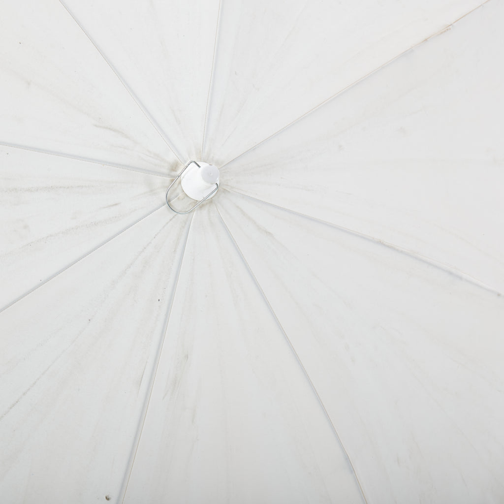 Solid White Patio Umbrella with Base