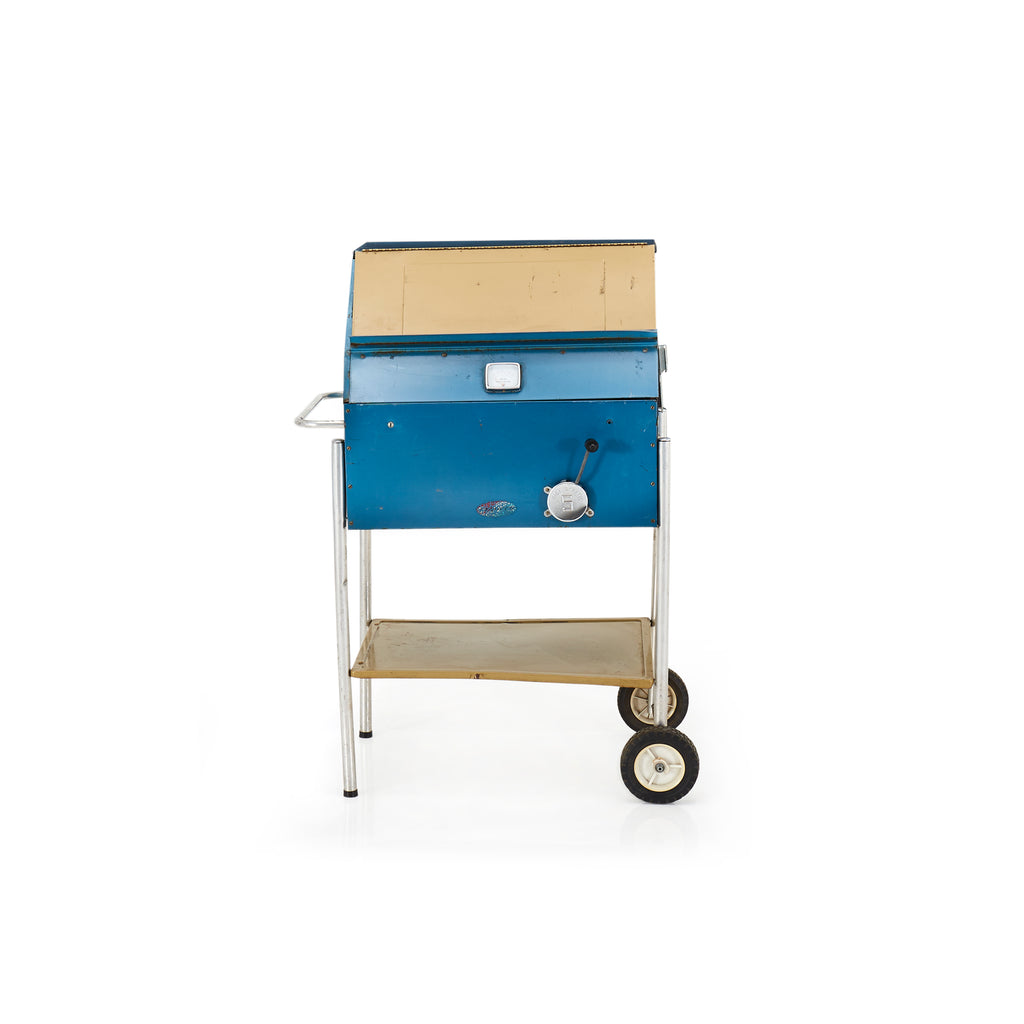 Blue and Yellow Cart Grill