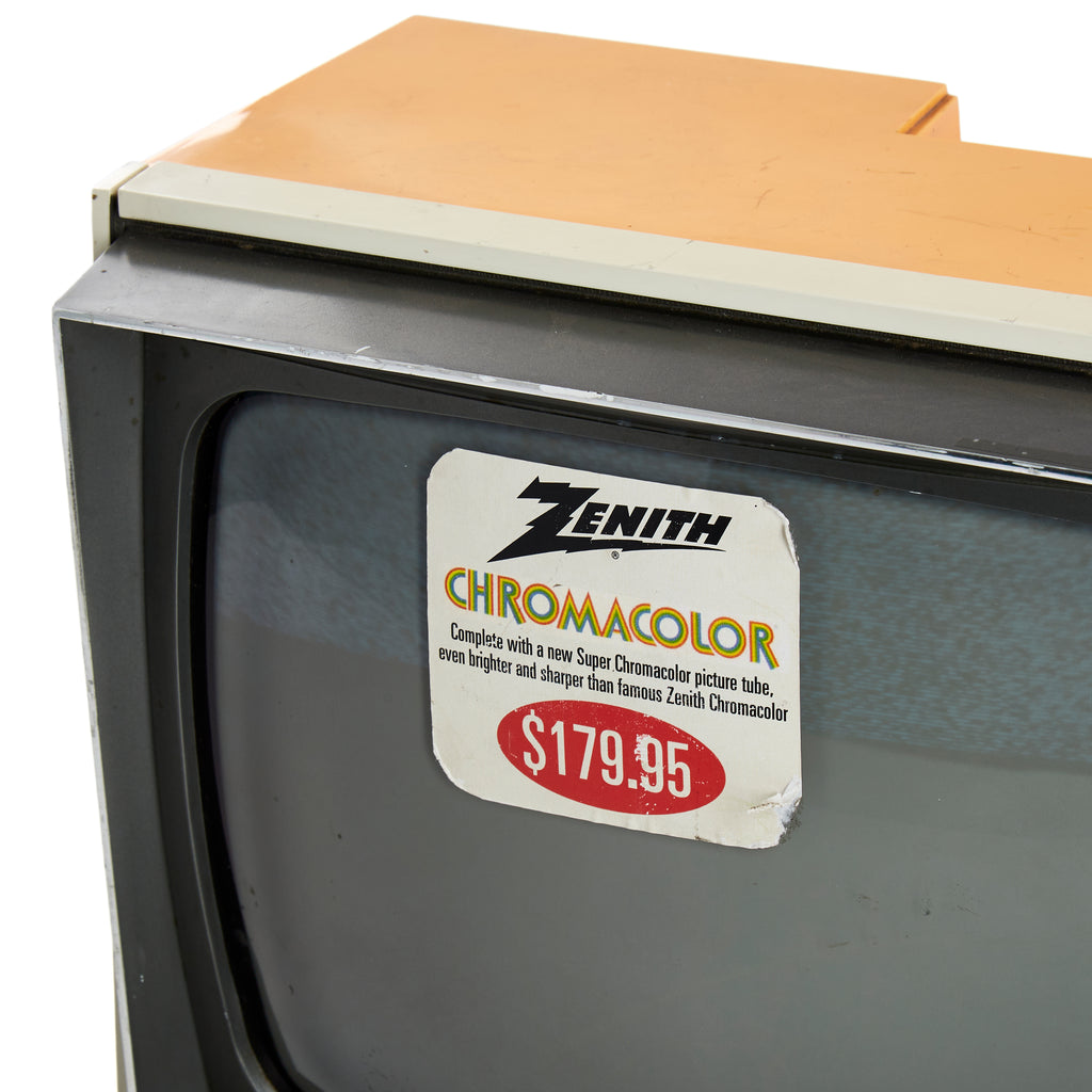 Zenith Chromacolor Television with Price Sticker