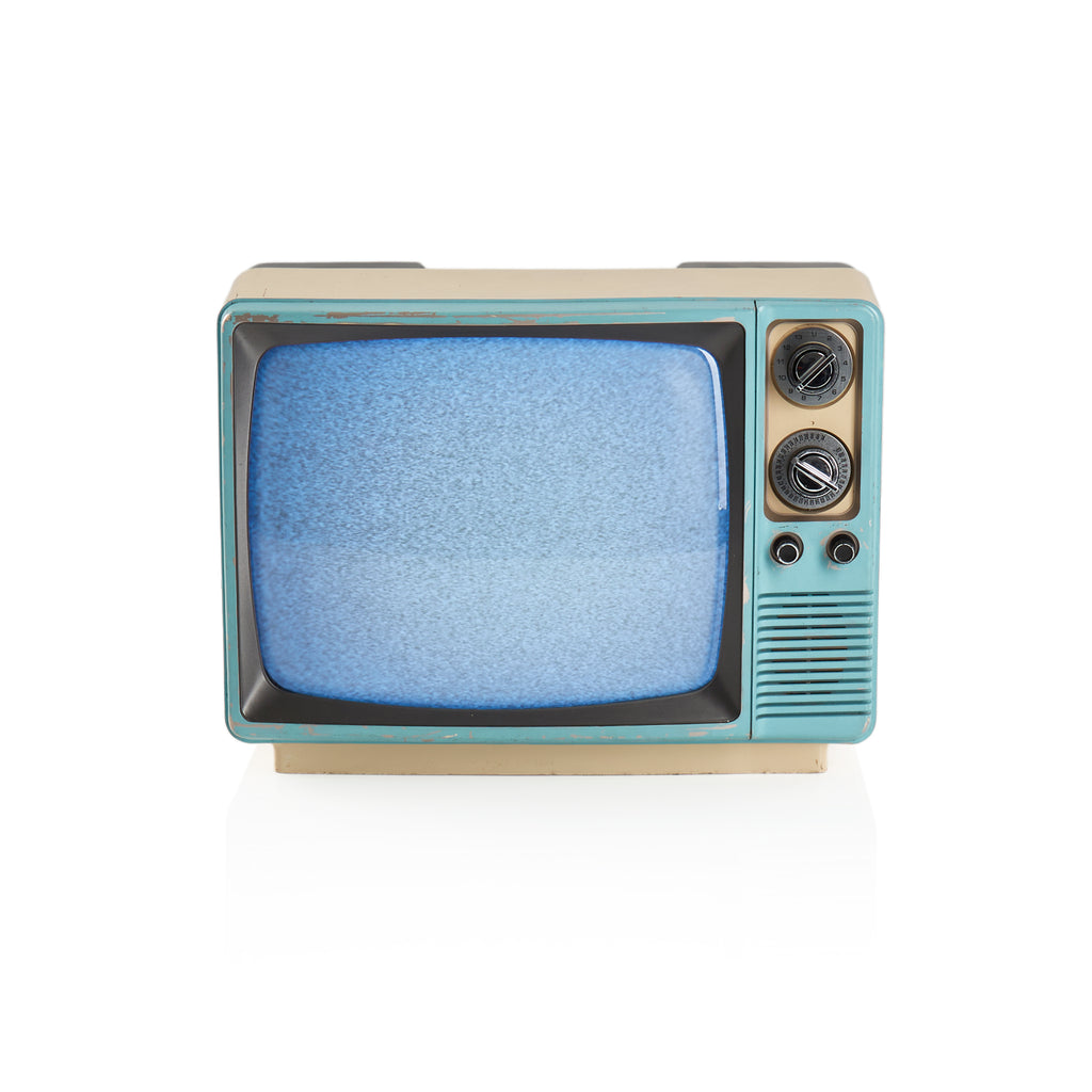 Vintage White & Light Blue TV