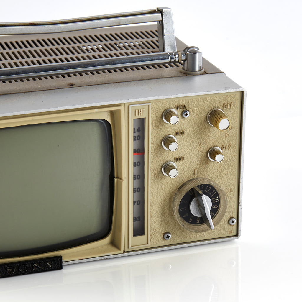 Beige Sony Portable Television