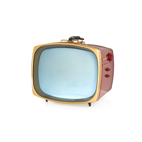 RCA Red and Gold Vintage Deluxe Television