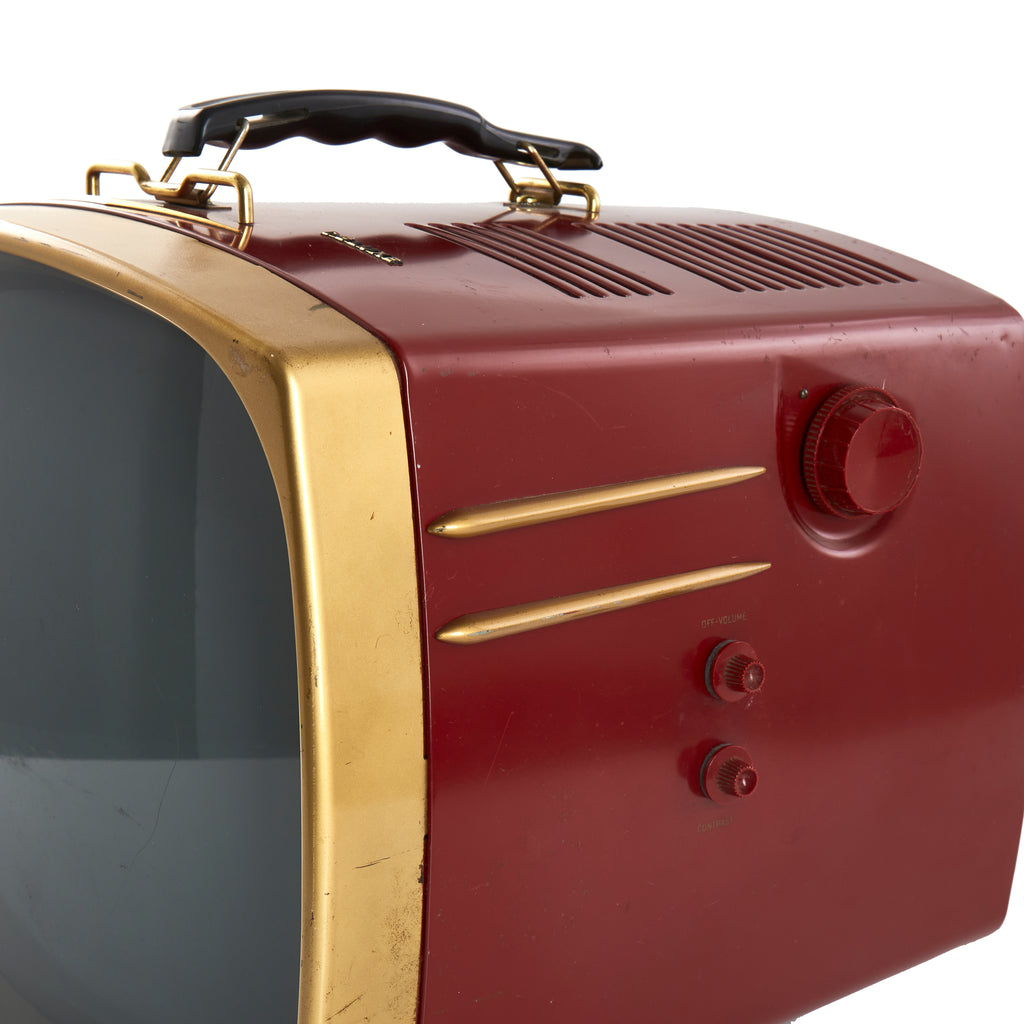 RCA Red and Gold Vintage Deluxe Television
