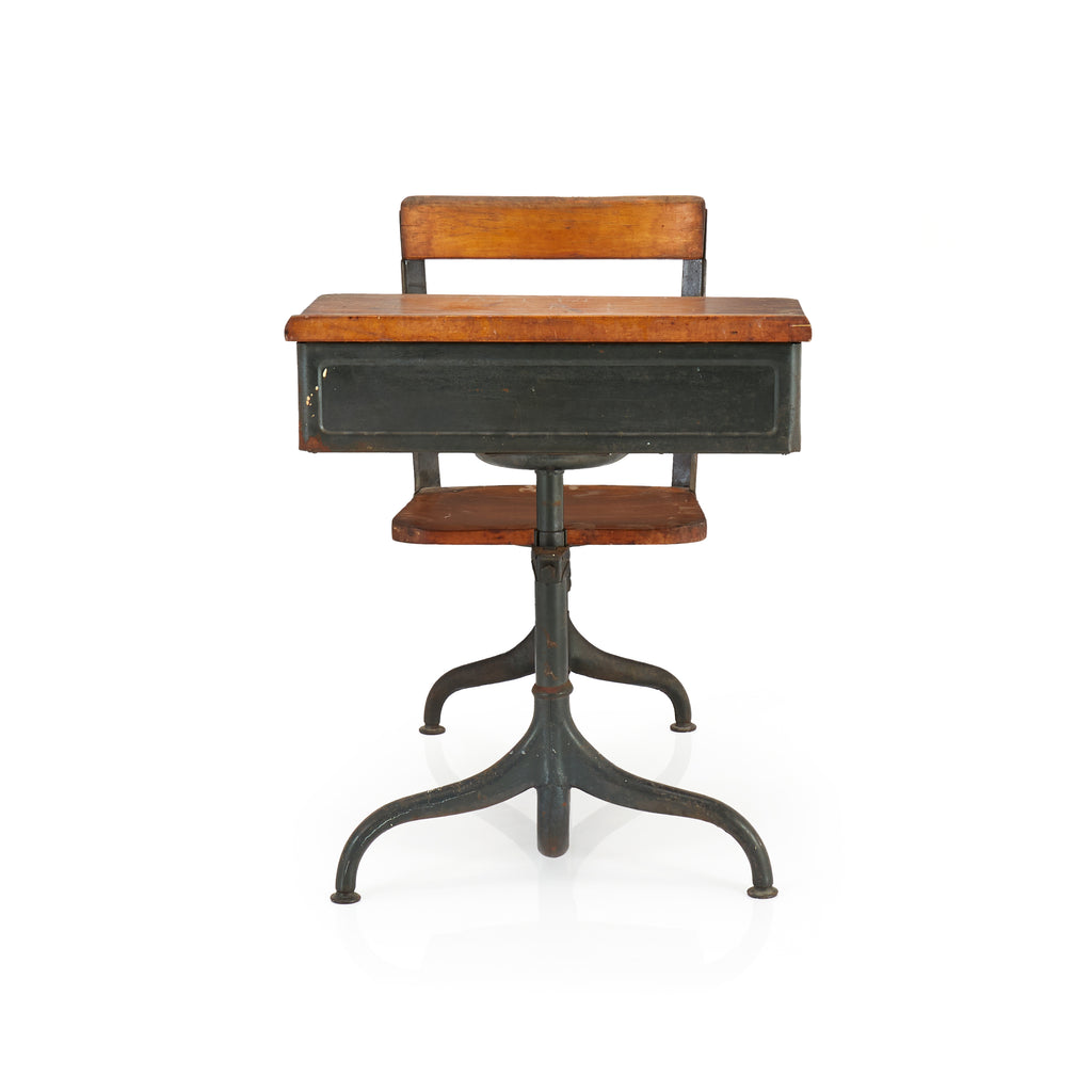 Wood & Steel Antique Classroom Desk