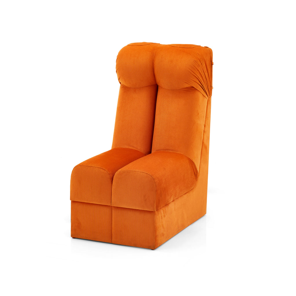Orange Corduroy Pants Chair