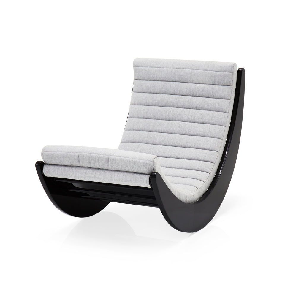 Grey Modern Crescent Rocking Chair