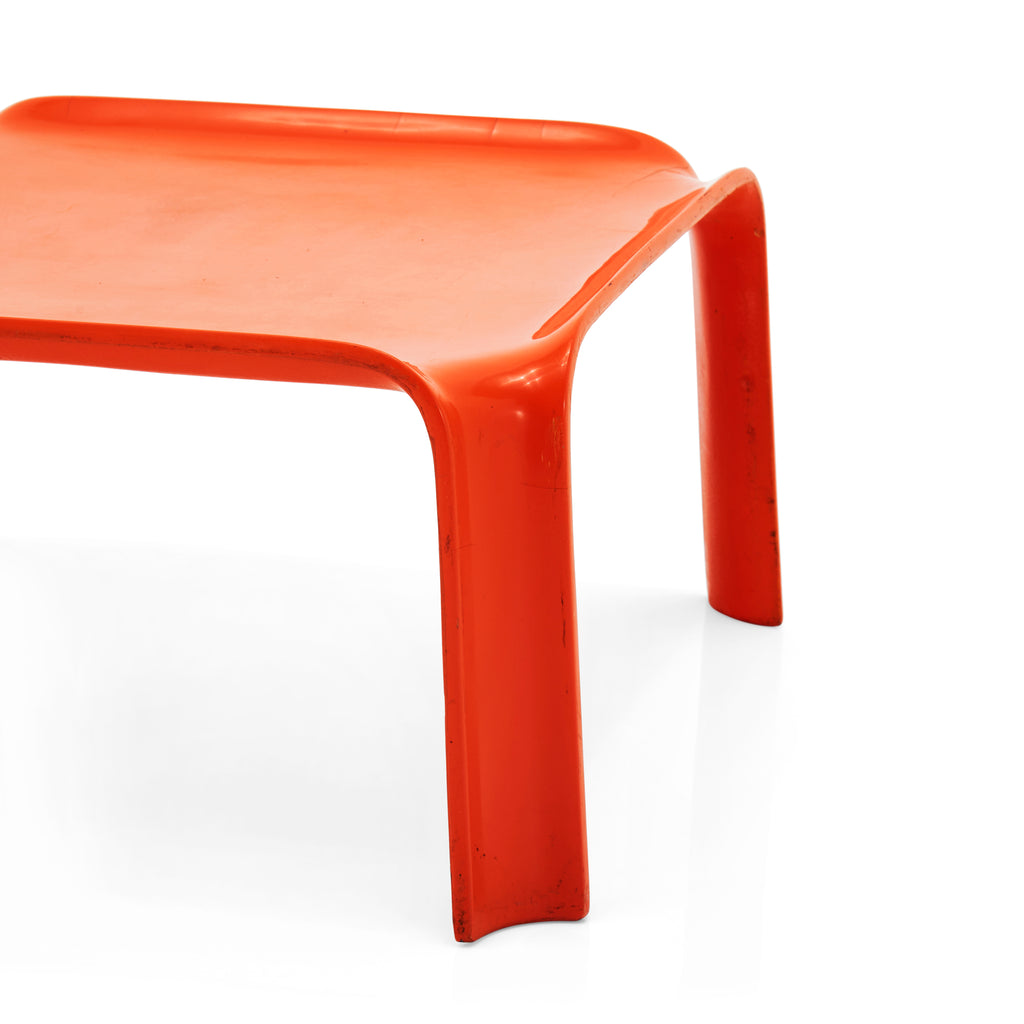 Orange Fiberglass Side Table