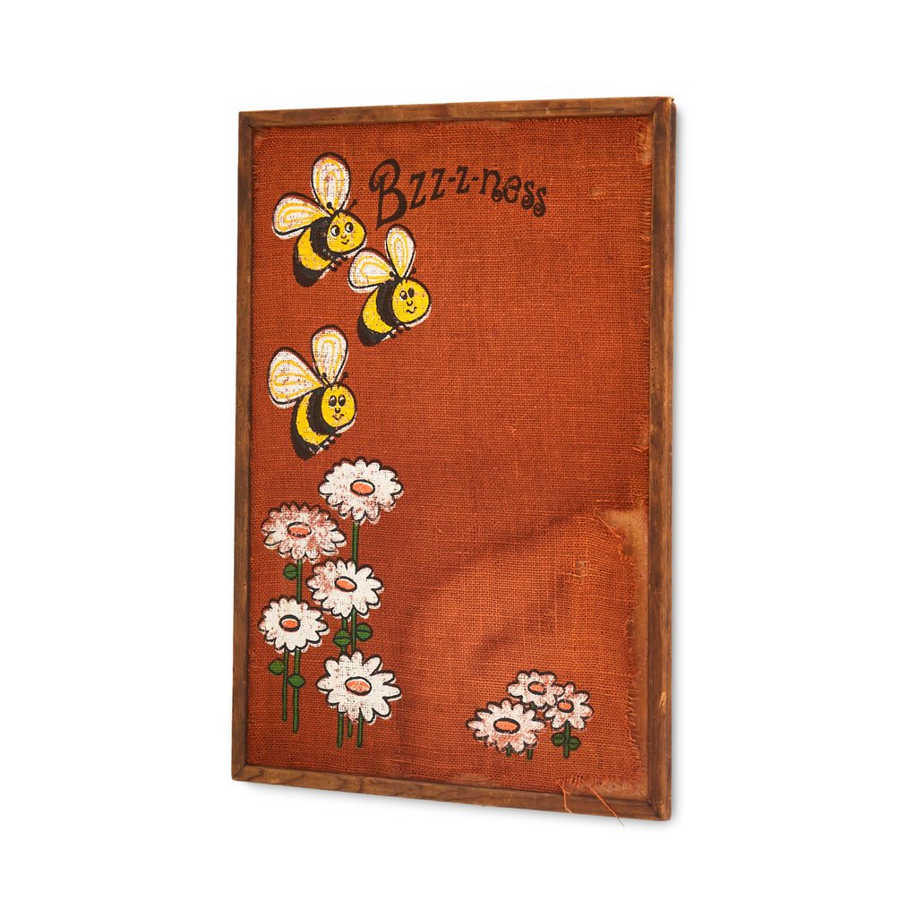 Vintage Pin Board with Bee Graphics