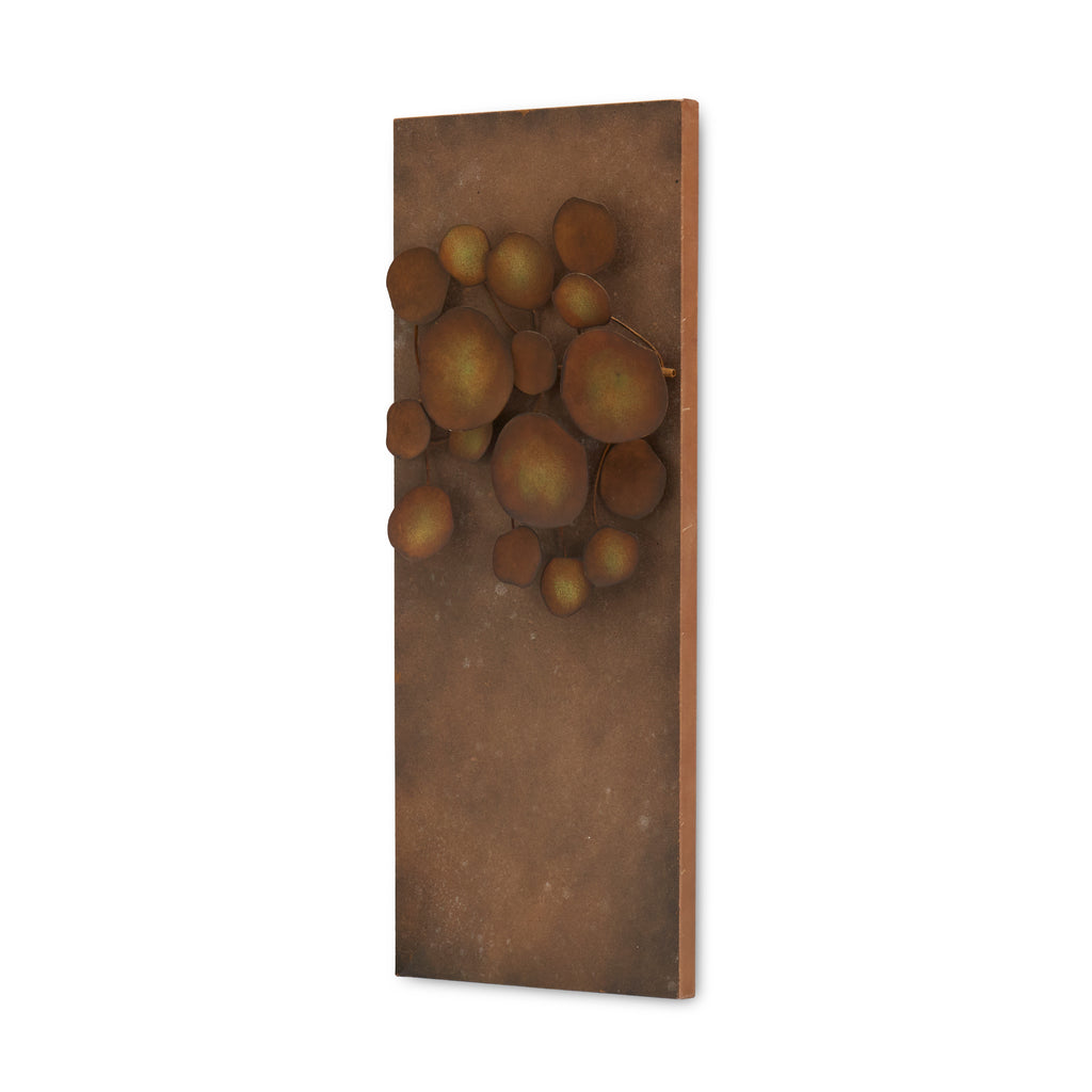 Rusted Lily Pad Relief Wall Art B
