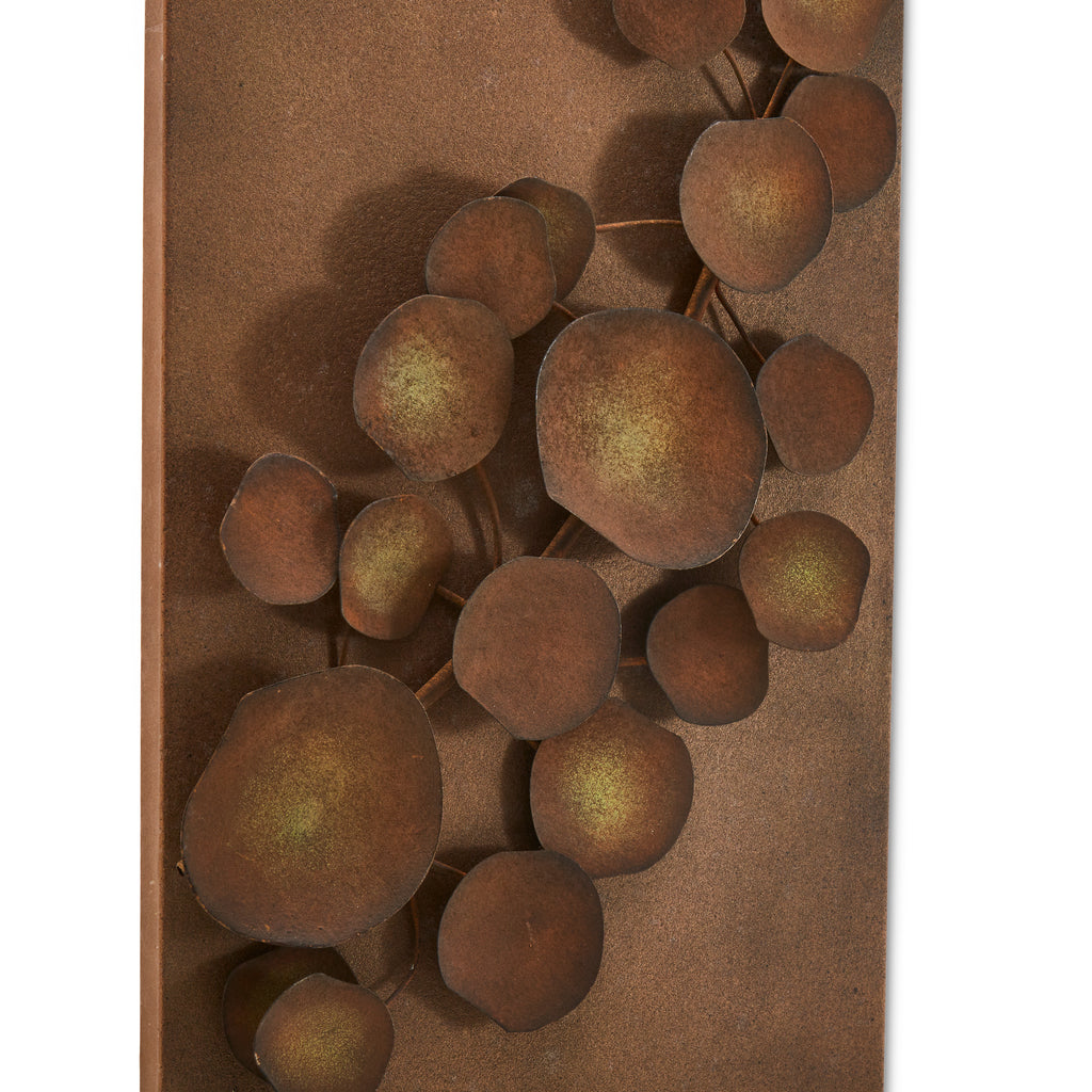 Rusted Lily Pad Relief Wall Art C