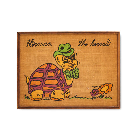 Herman The Hermit Burlap Art