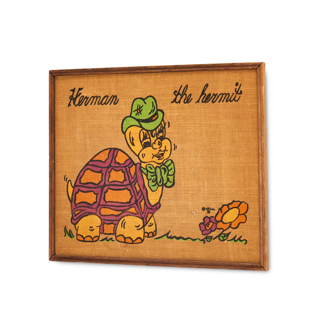 Herman The Hermit Burlap Art
