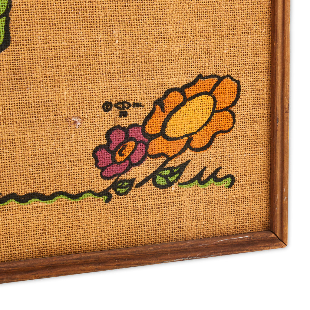 Herman The Hermit Burlap Art