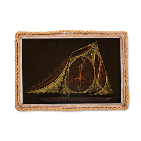 String Sailboat With Rope Frame
