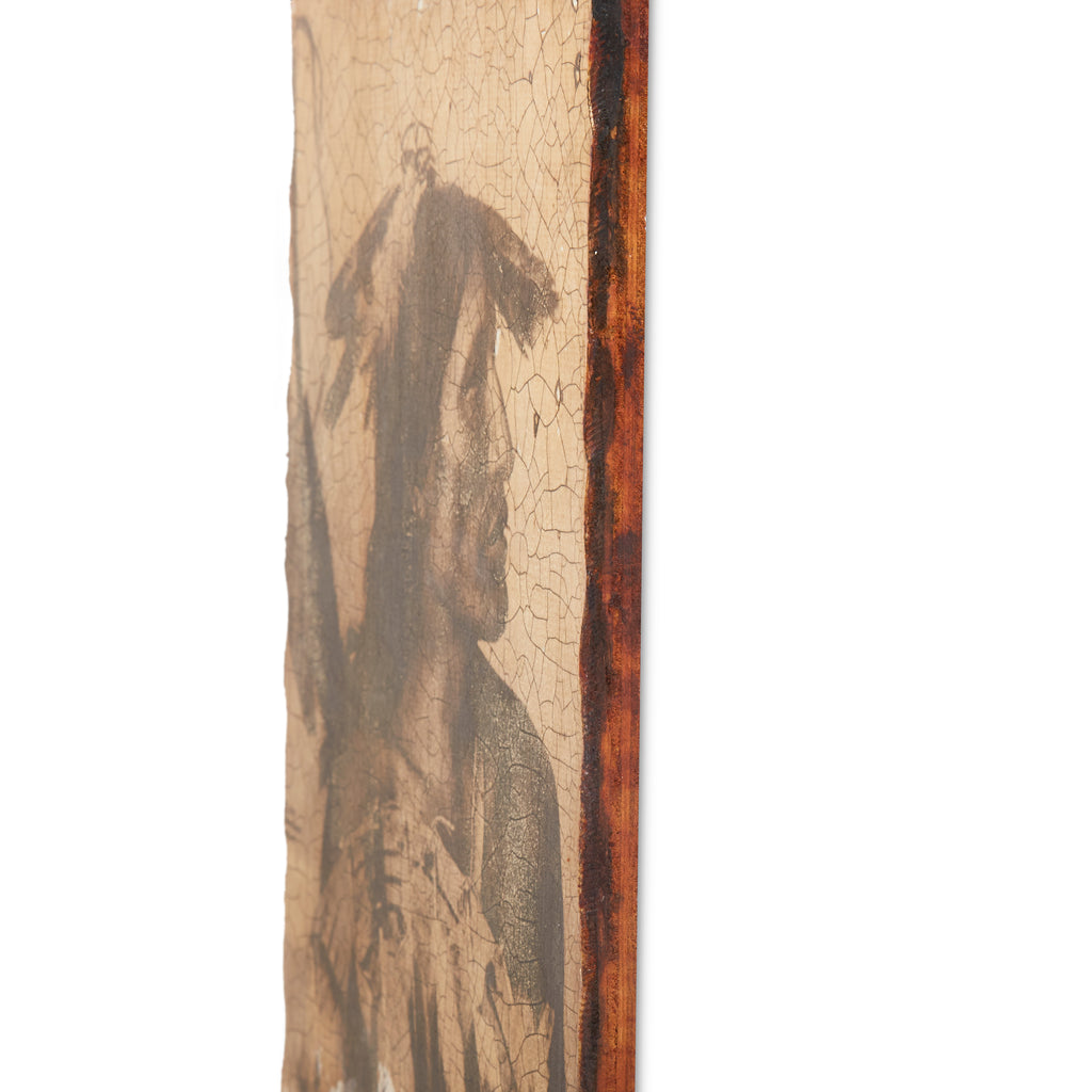 Sioux Man Print on Wood