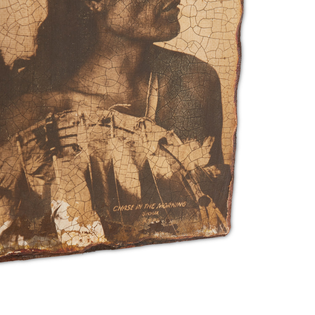 Sioux Man Print on Wood
