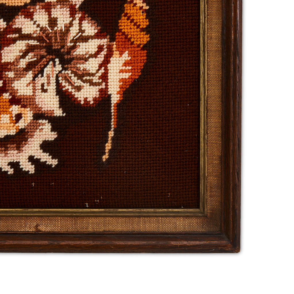 Brown and Orange Sea Shell Needlepoint