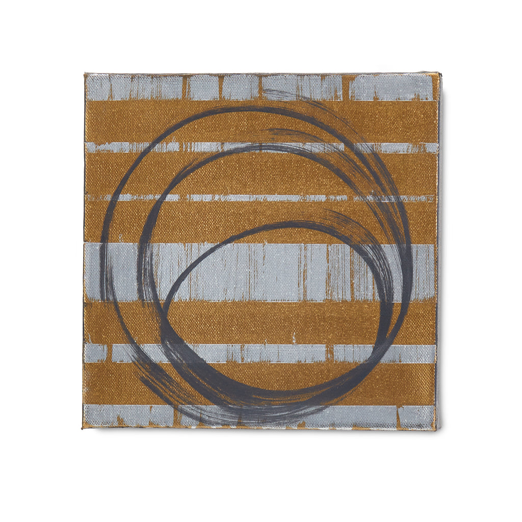 0659 (A+D) Gold Silver Gray Circles A (8" x 8")