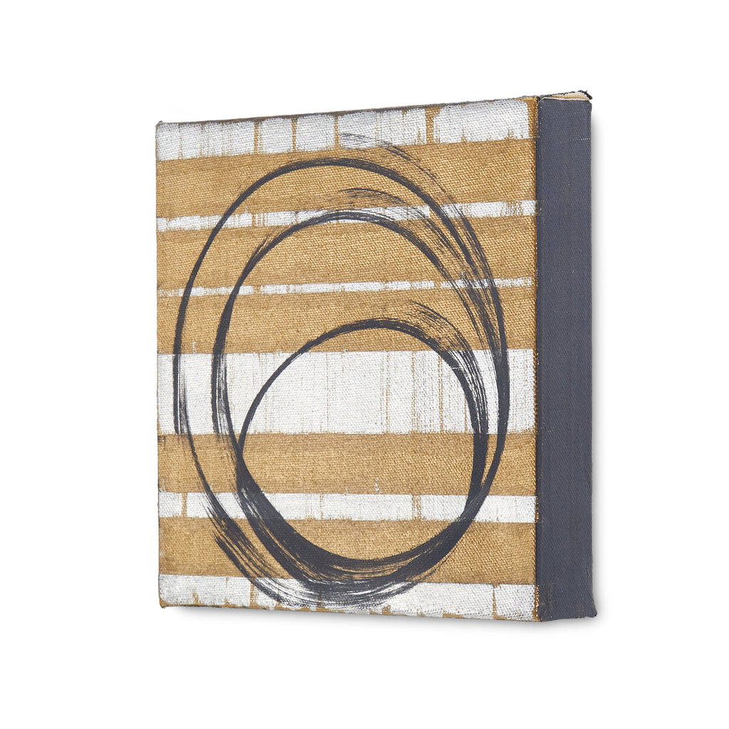 0659 (A+D) Gold Silver Gray Circles A (8" x 8")