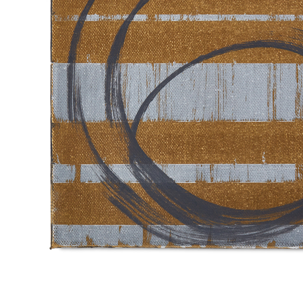 0659 (A+D) Gold Silver Gray Circles A (8" x 8")