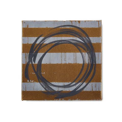 0663 (A+D) Gold Silver Gray Circles E (8" x 8")