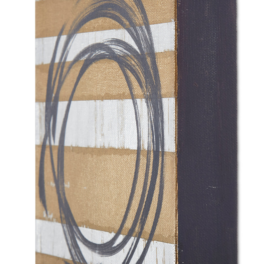 0663 (A+D) Gold Silver Gray Circles E (8" x 8")