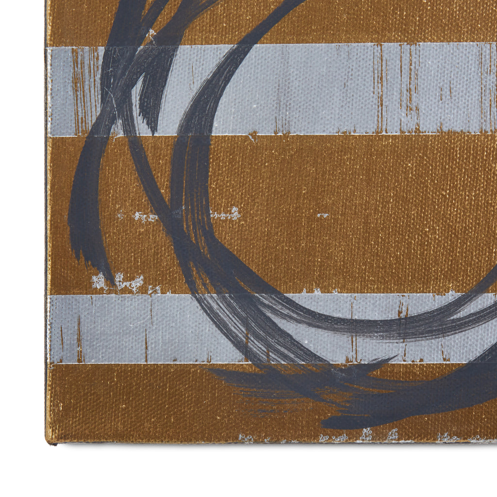 0663 (A+D) Gold Silver Gray Circles E (8" x 8")