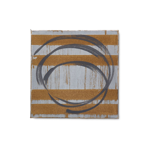 0660 (A+D) Gold Silver Gray Circles B (8" x 8")