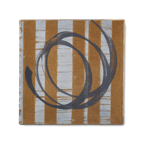 0661 (A+D) Gold Silver Gray Circles C (8" x 8")