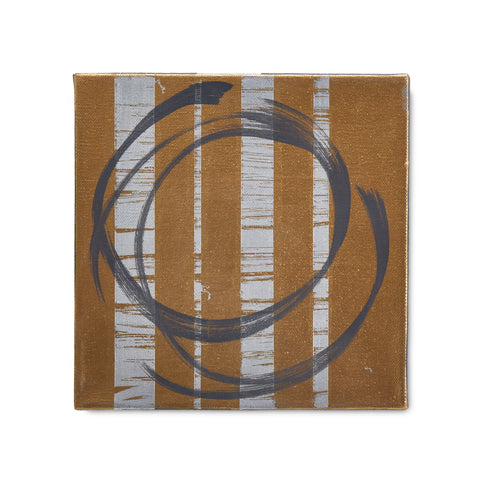 0662 (A+D) Gold Silver Gray Circles D (8" x 8")