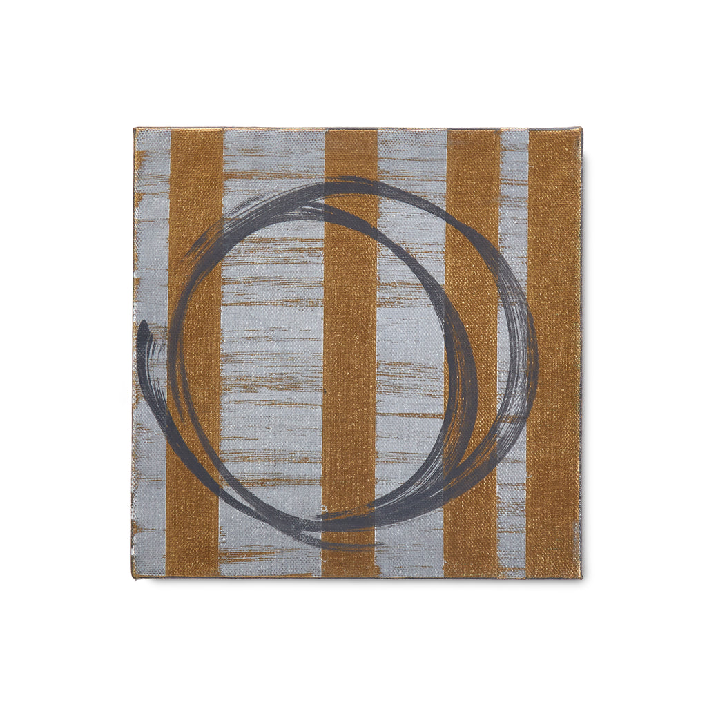 0664 (A+D) Gold Silver Gray Circles F (8" x 8")