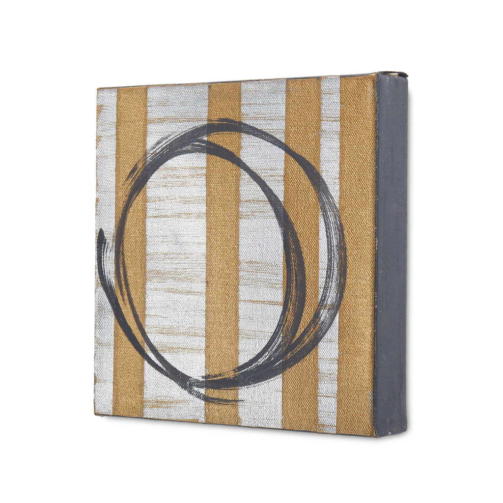 0664 (A+D) Gold Silver Gray Circles F (8" x 8")