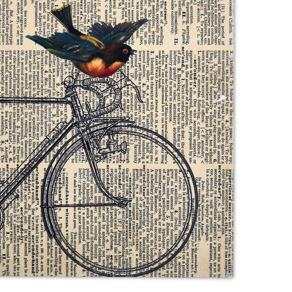 0123 (A+D) Bicycle Bird (8" x 8")