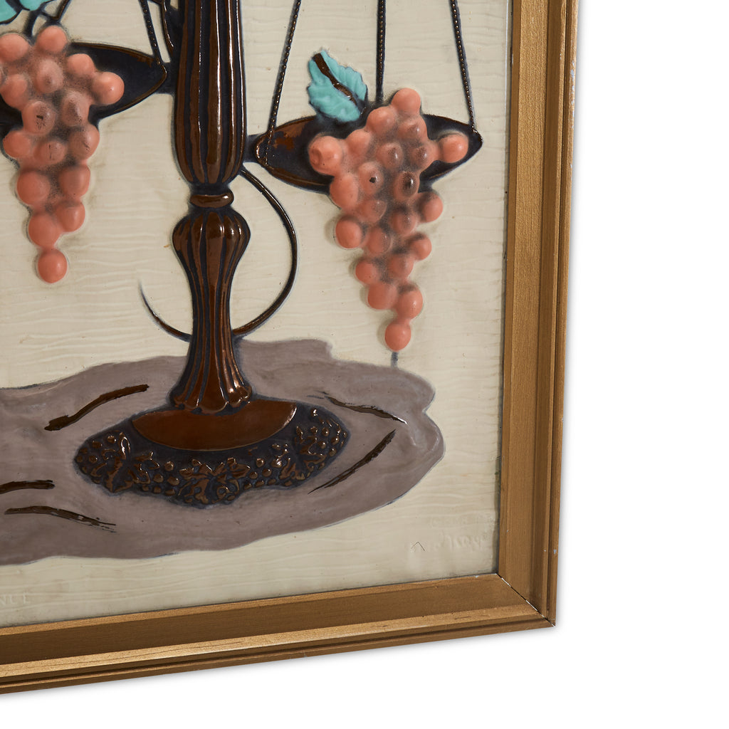 Grapes on Scales Relief Art